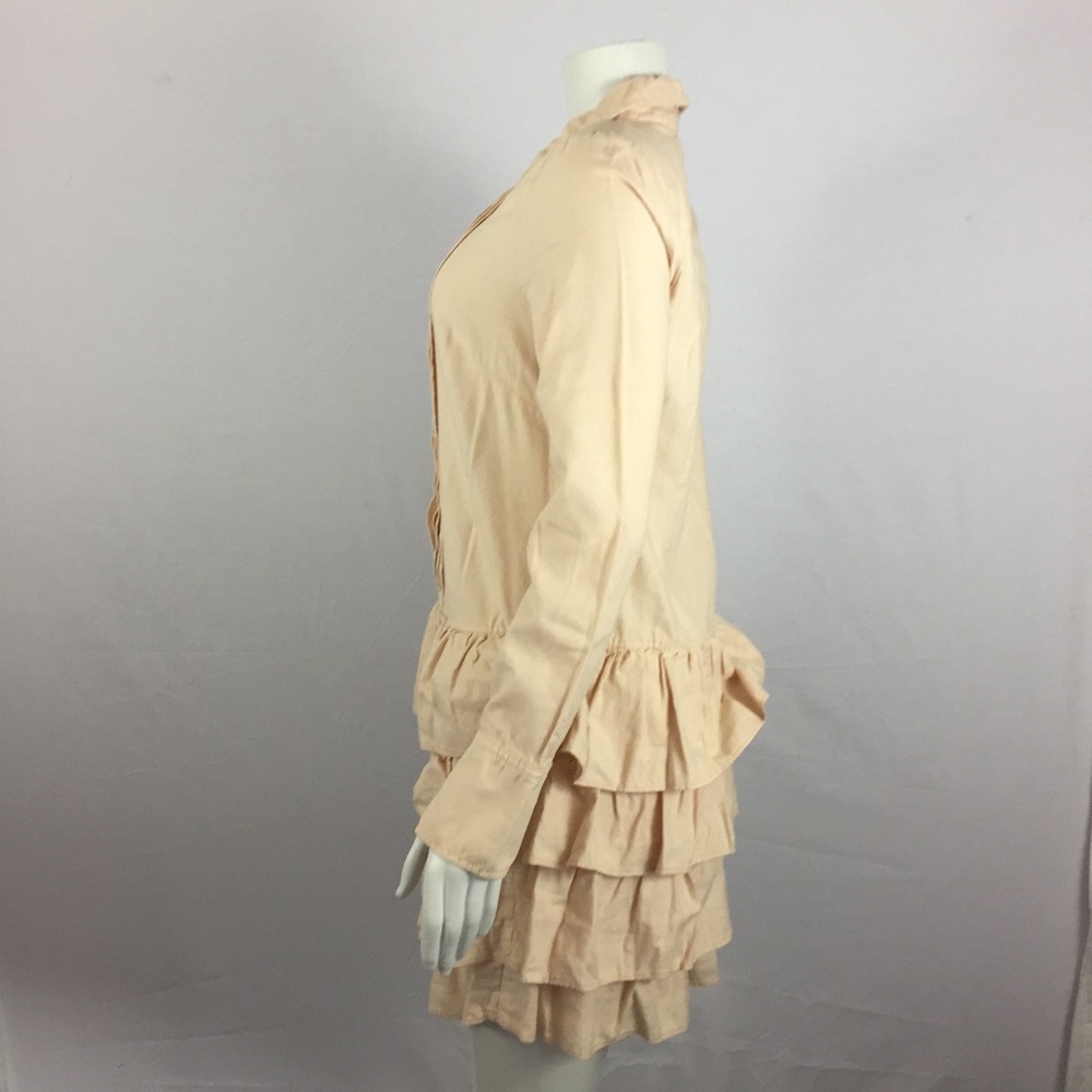 J. CREW  Pink Blush Mona Dress Ruffles Sz 4 34433 - Picture 6 of 7